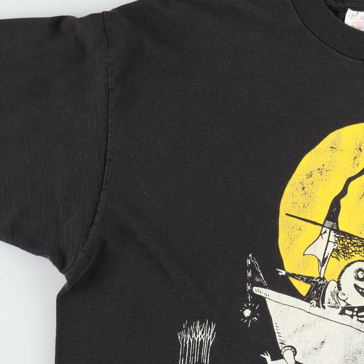 90'S Nightmare Before Christmas Rock Shock Barrel Character Print T-Shirt, Made in USA, Men's XL equivalent. cotton black type Vintage Second Hand