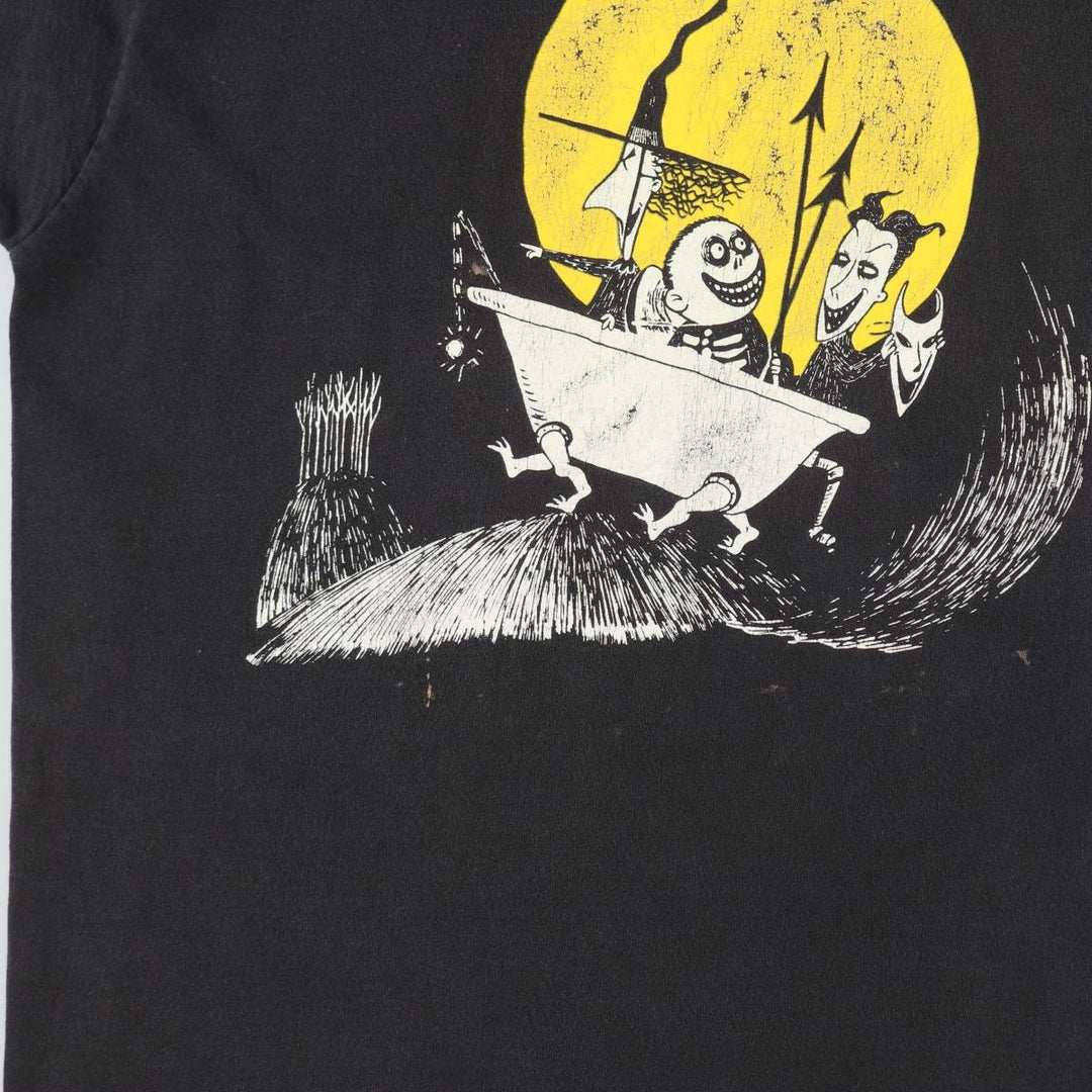 90'S Nightmare Before Christmas Rock Shock Barrel Character Print T-Shirt, Made in USA, Men's XL equivalent. cotton black type Vintage Second Hand