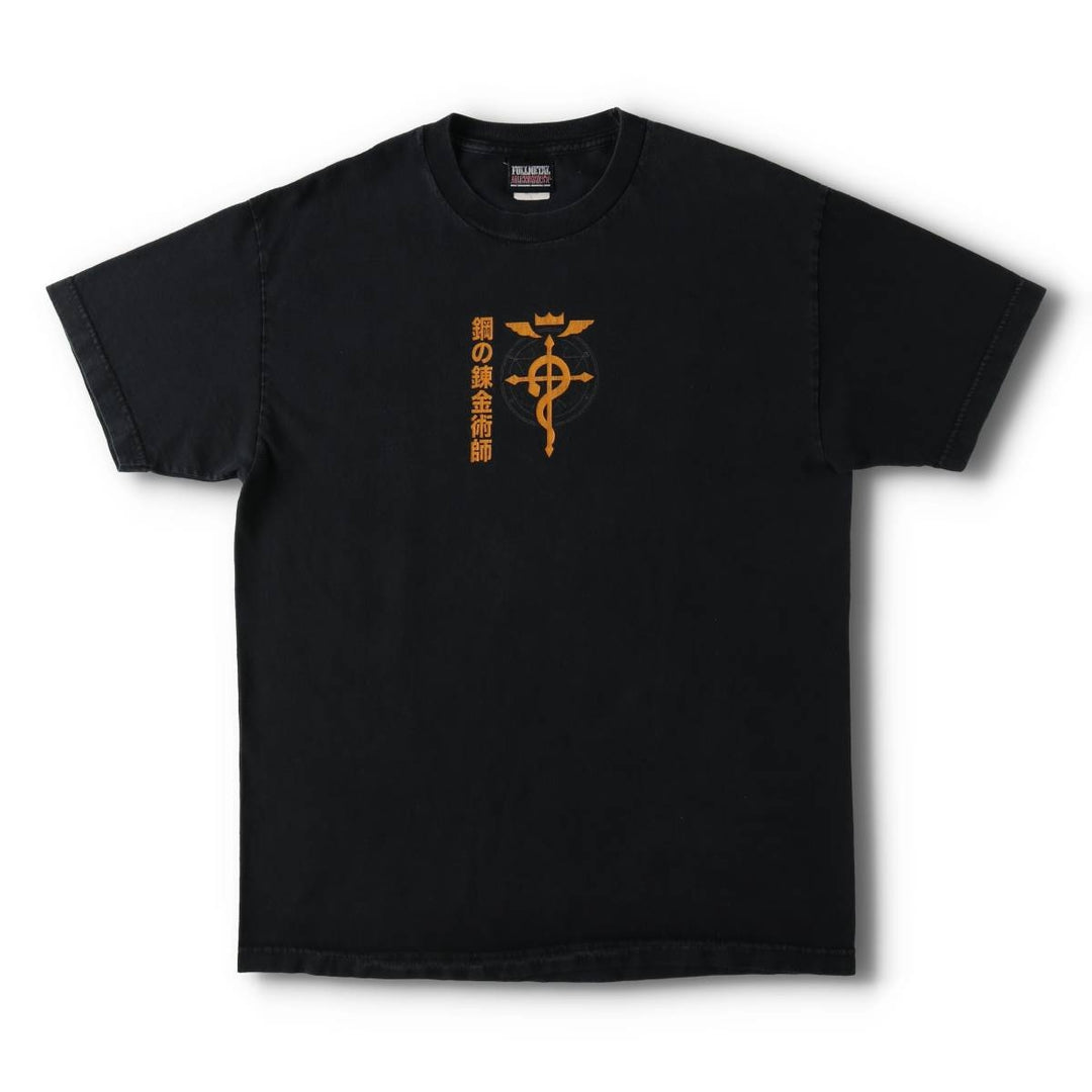 Fullmetal Alchemist Edward Elric Roy Mustang Anime Character Print T-Shirt Men's Size L (approx.) cotton black type Vintage Second Hand