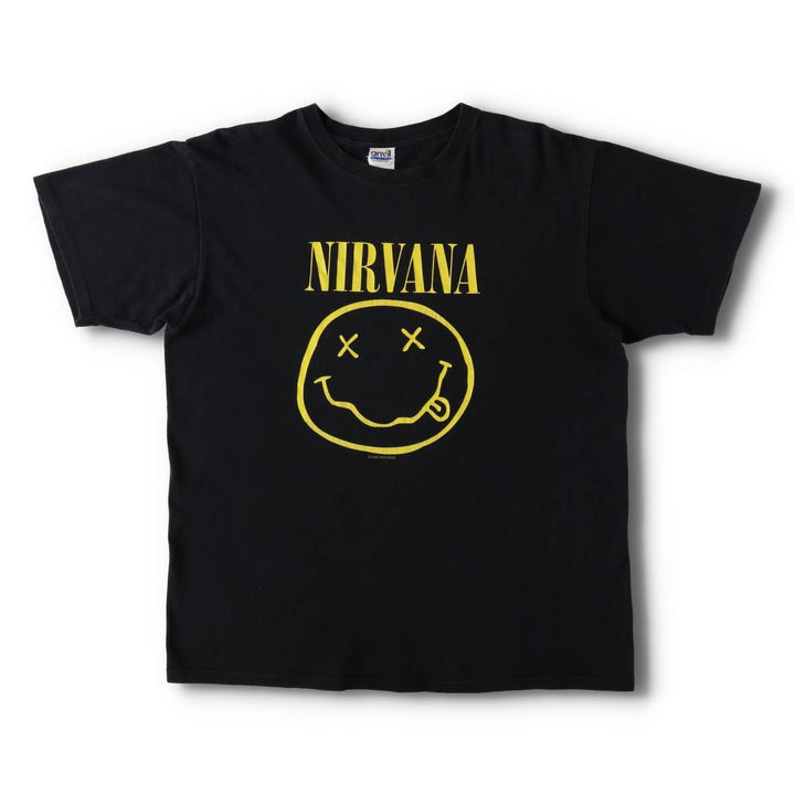 00'S NIRVANA Band T-shirt, Men's L size cotton black type Vintage Second Hand