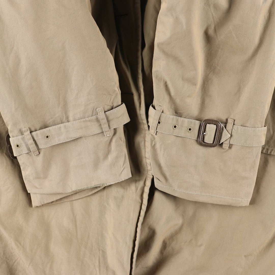 Burberry's single-sleeve 100% cotton trench coat, made in England, men's size M equivalent. cotton Khaki type Vintage Second Hand