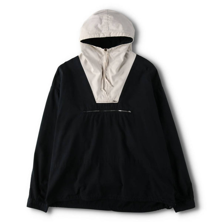 Vintage 90'S J.Crew anorak parka, size M, men's cotton black type Vintage Second Hand