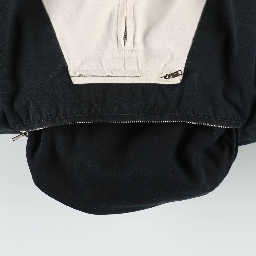 Vintage 90'S J.Crew anorak parka, size M, men's cotton black type Vintage Second Hand