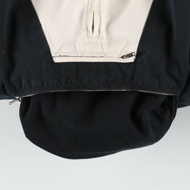Vintage 90'S J.Crew anorak parka, size M, men's cotton black type Vintage Second Hand