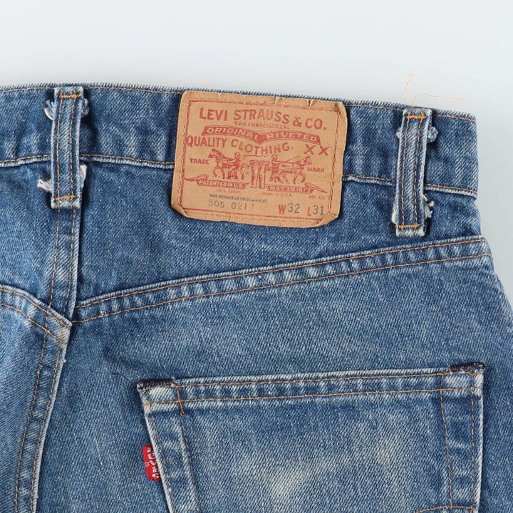 1980'S Levi's 505-0217 Late 66 Tapered Denim Pants, Made in USA, Men's W31 (approx.), Vintage cotton blue type Vintage Second Hand