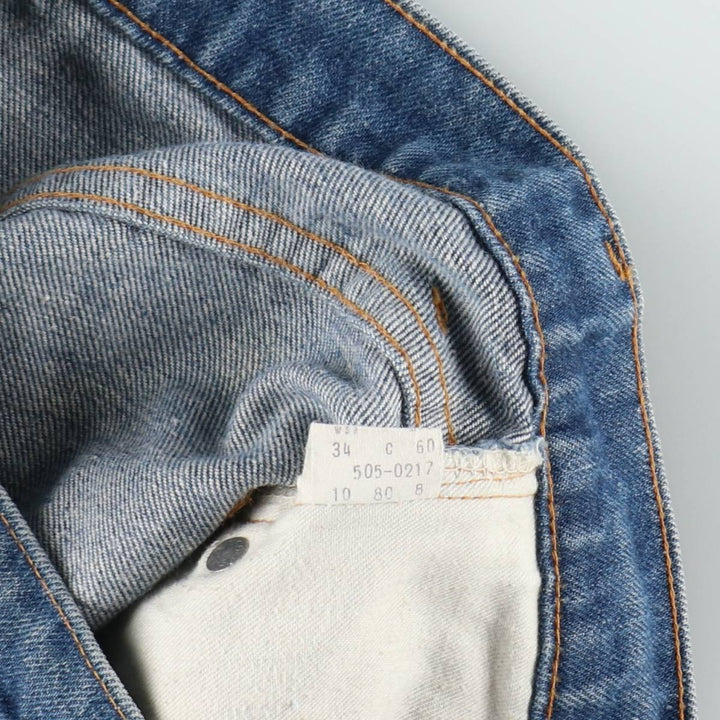 1980'S Levi's 505-0217 Late 66 Tapered Denim Pants, Made in USA, Men's W31 (approx.), Vintage cotton blue type Vintage Second Hand