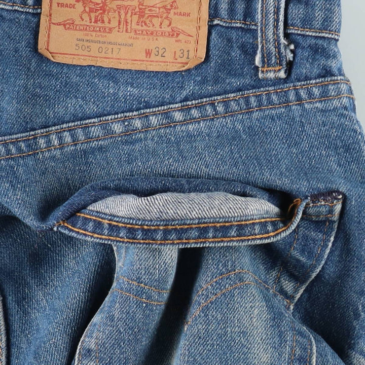 1980'S Levi's 505-0217 Late 66 Tapered Denim Pants, Made in USA, Men's W31 (approx.), Vintage cotton blue type Vintage Second Hand