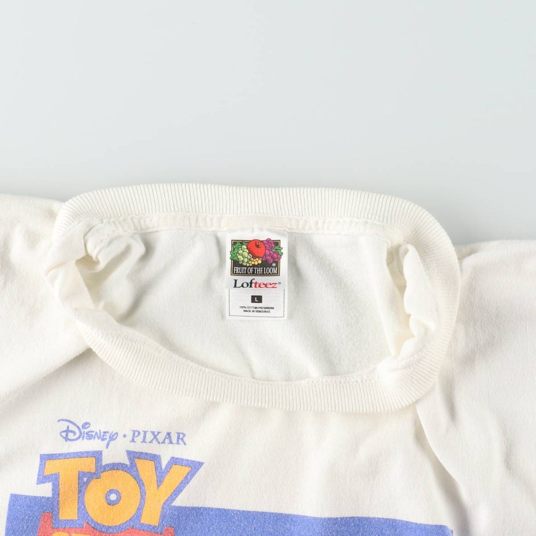 2000'S Fruit of the Loom PIXAR Toy Story 2 Character Print T-Shirt (Men's Size L) cotton white type Vintage Second Hand