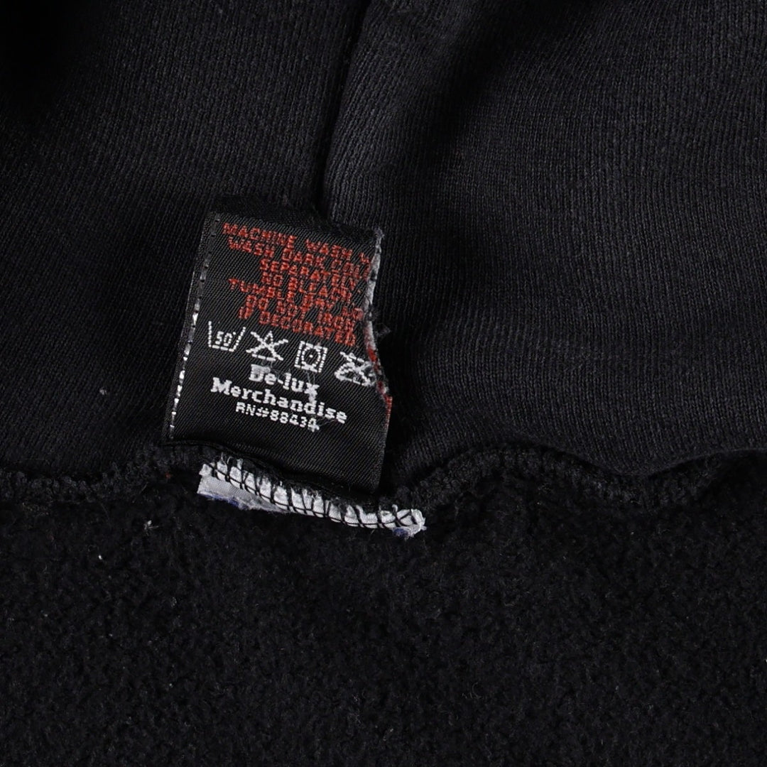 90s-00'S Harley-Davidson Eagle Pattern Fire Pattern Back Print Full-Zip Sweatshirt Hoodie, Made in USA cotton black type Vintage Second Hand
