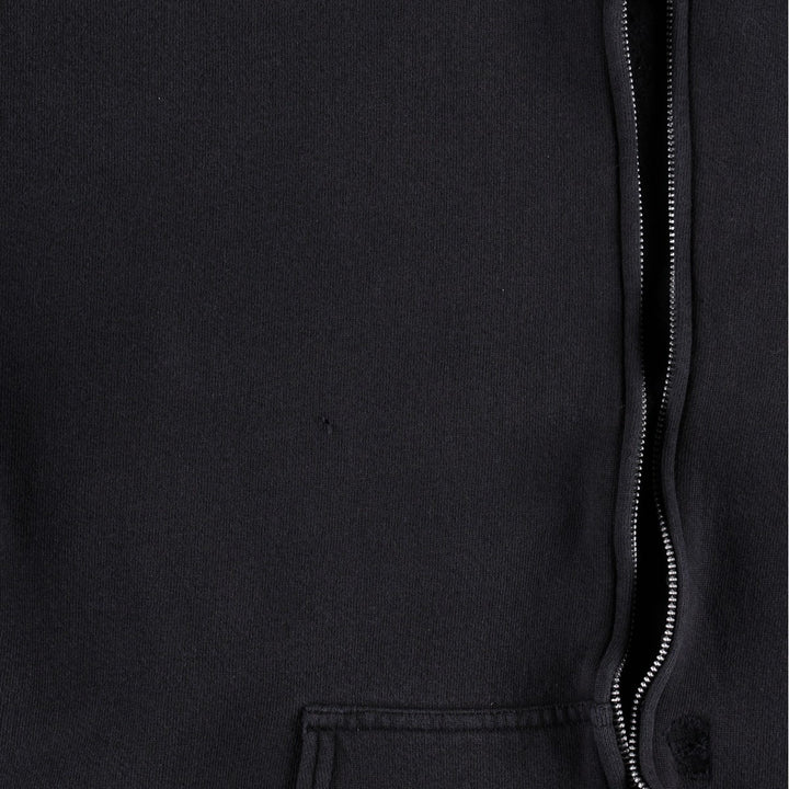 90s-00'S Harley-Davidson Eagle Pattern Fire Pattern Back Print Full-Zip Sweatshirt Hoodie, Made in USA cotton black type Vintage Second Hand