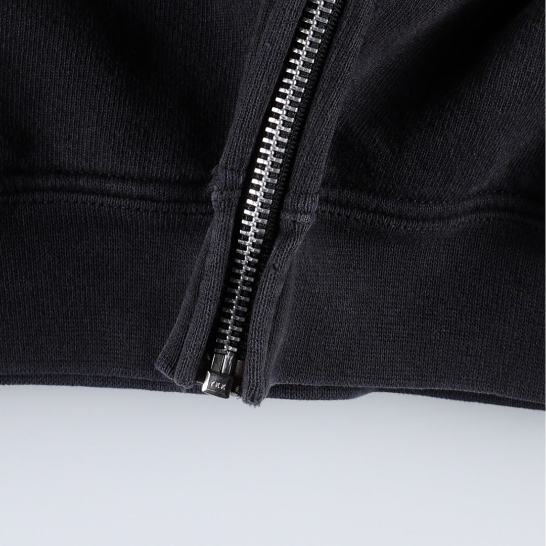 90s-00'S Harley-Davidson Eagle Pattern Fire Pattern Back Print Full-Zip Sweatshirt Hoodie, Made in USA cotton black type Vintage Second Hand