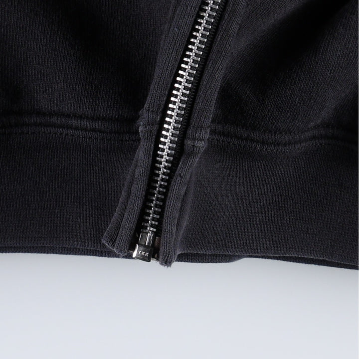 90s-00'S Harley-Davidson Eagle Pattern Fire Pattern Back Print Full-Zip Sweatshirt Hoodie, Made in USA cotton black type Vintage Second Hand