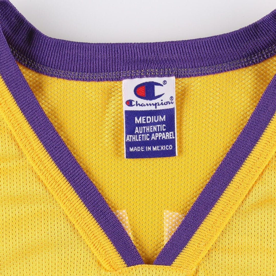 90'S Champion NBA LOS ANGELES LAKERS Game Shirt Replica Uniform Men's M Vintage /evb000724