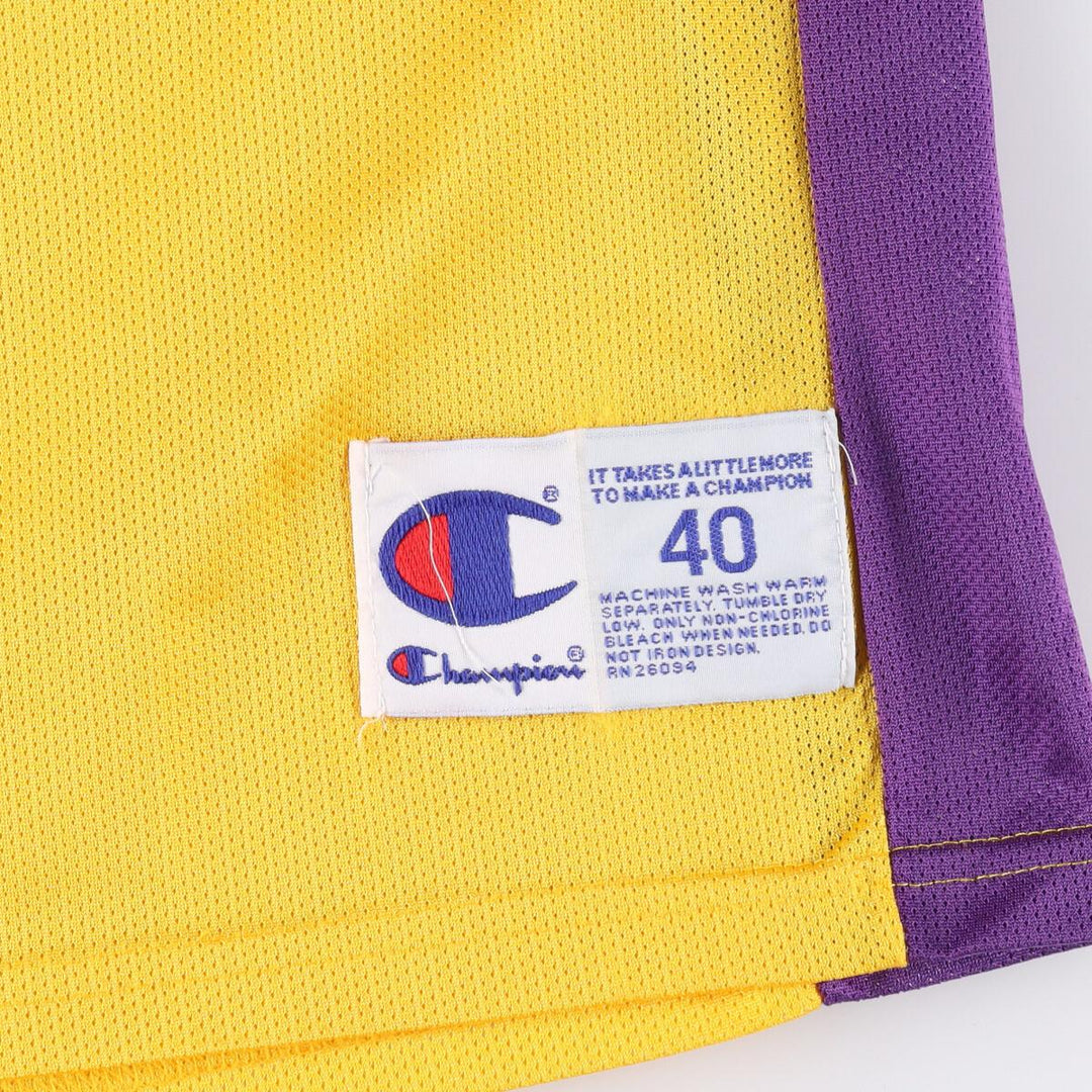 90'S Champion NBA LOS ANGELES LAKERS Game Shirt Replica Uniform Men's M Vintage /evb000724