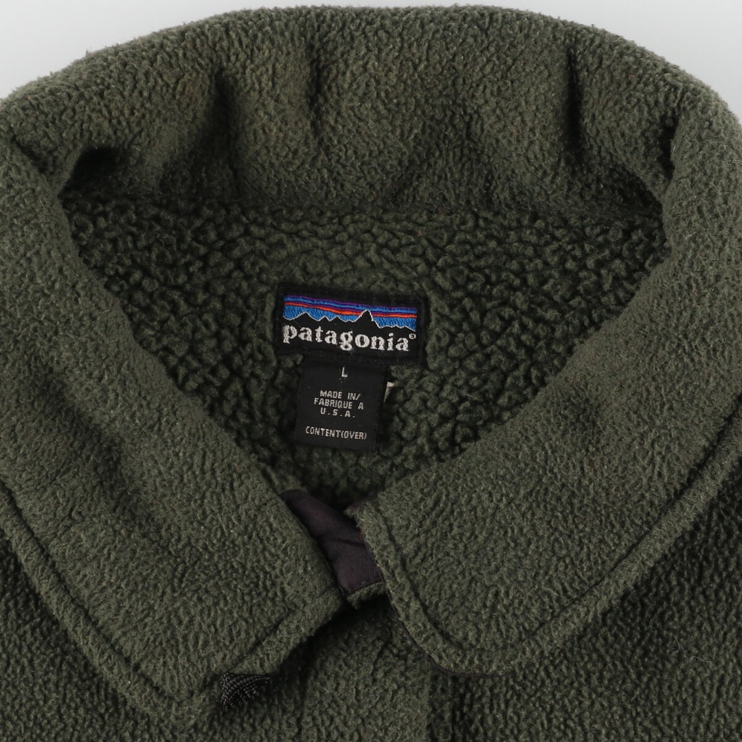 90'S Patagonia Shearling Coat 28202 Fleece Jacket Made in USA Women's XL Vintage /evb002268