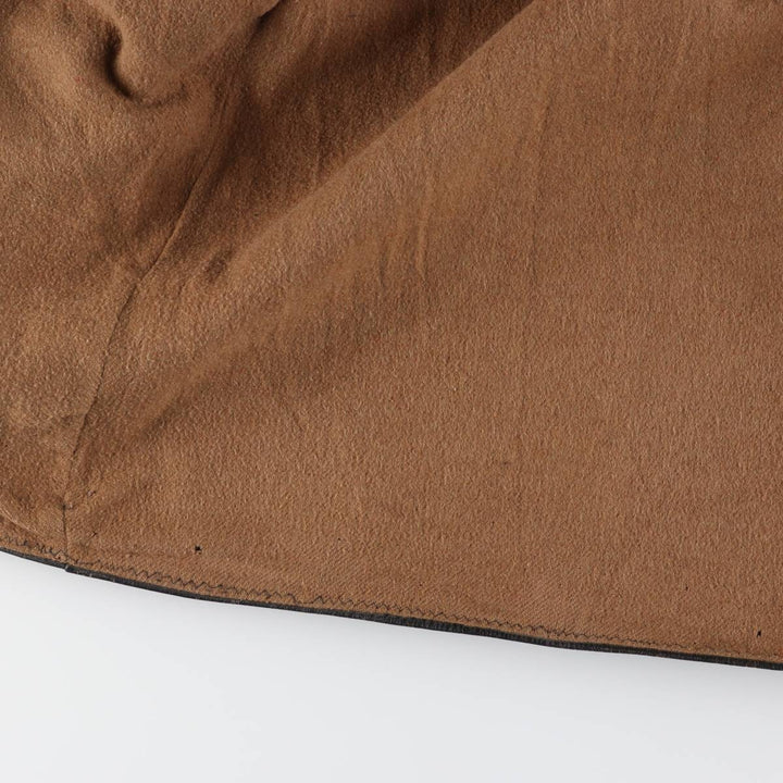 50'S CGM Double Breasted Leather Car Coat Men's Size L Vintage unclear black type Vintage Second Hand