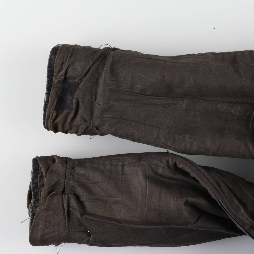 50'S CGM Double Breasted Leather Car Coat Men's Size L Vintage unclear black type Vintage Second Hand