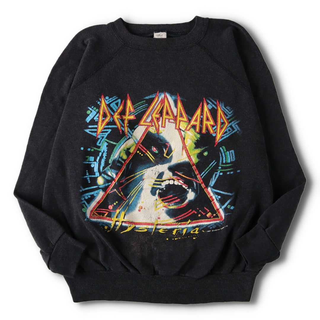 80's DEF LEPPARD Hysteria TOUR Double-sided Print Band Sweatshirt Trainer Made in USA Men's S /evb002448