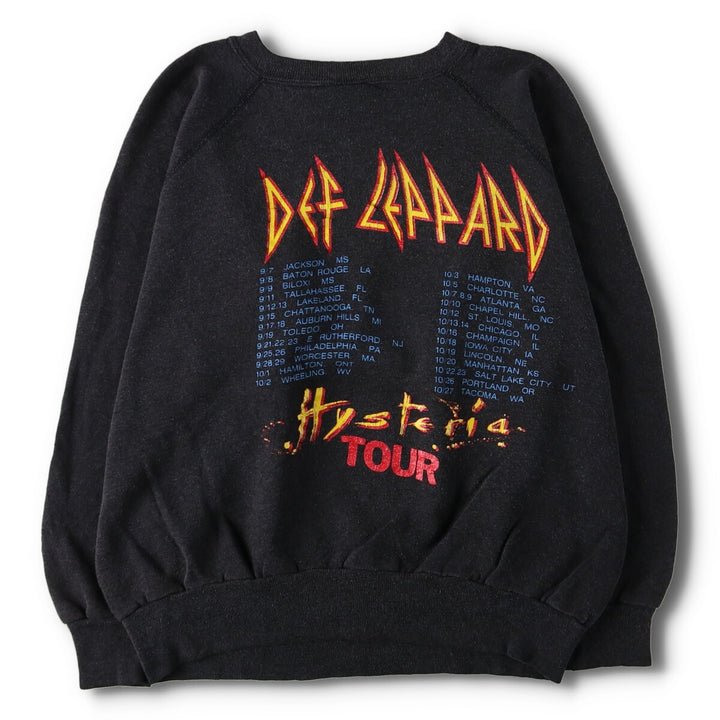 80's DEF LEPPARD Hysteria TOUR Double-sided Print Band Sweatshirt Trainer Made in USA Men's S /evb002448