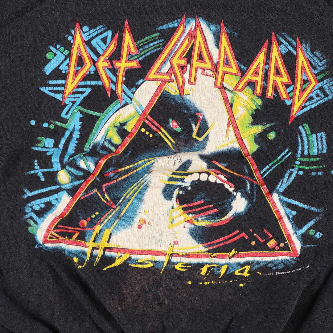 80's DEF LEPPARD Hysteria TOUR Double-sided Print Band Sweatshirt Trainer Made in USA Men's S /evb002448