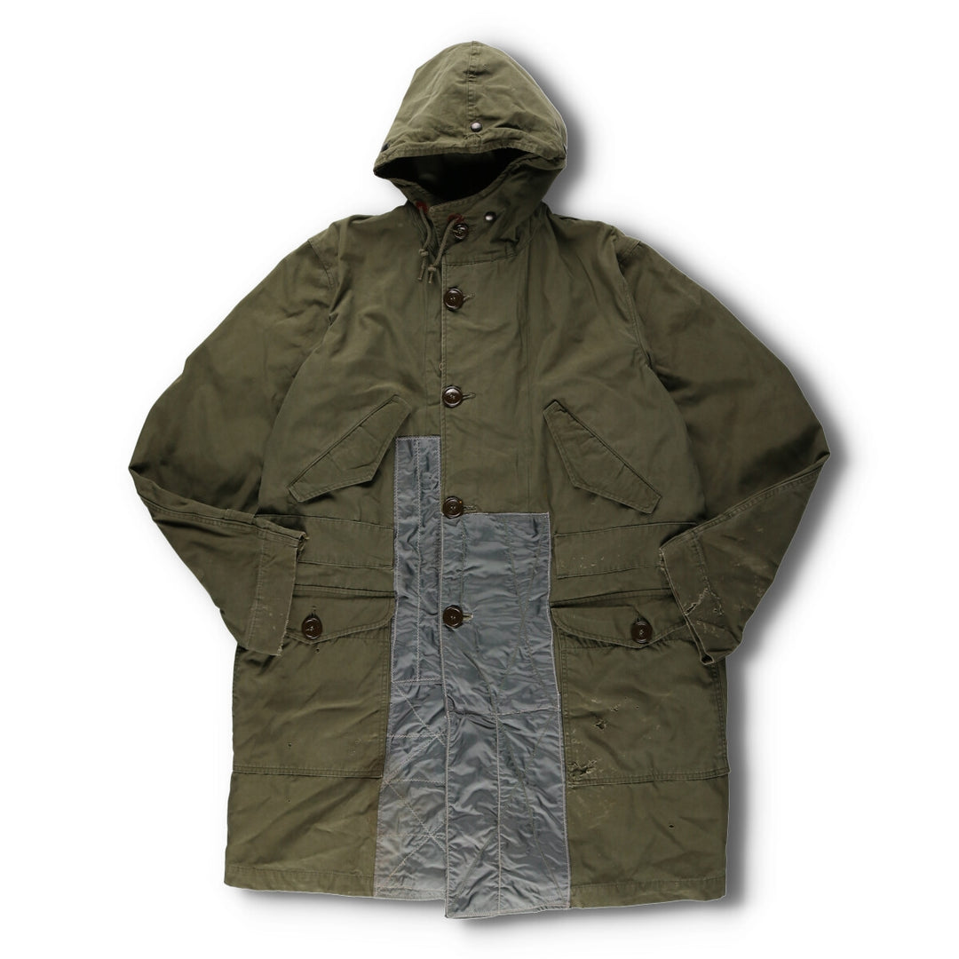 Atmospheric 1940'S US Army genuine M-47 remake military overcoat made in USA men's L vintage /evb002574