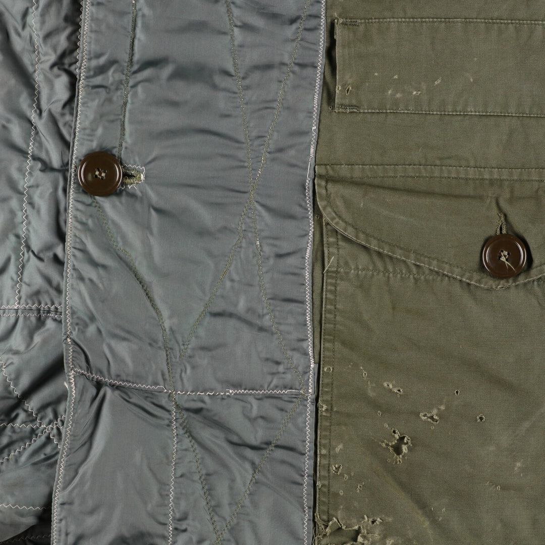 Atmospheric 1940'S US Army genuine M-47 remake military overcoat made in USA men's L vintage /evb002574