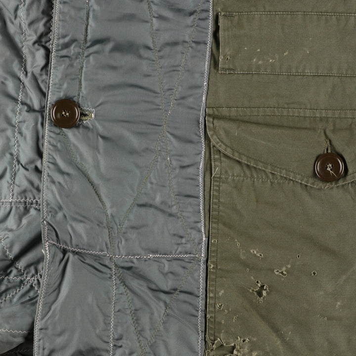 Atmospheric 1940'S US Army genuine M-47 remake military overcoat made in USA men's L vintage /evb002574