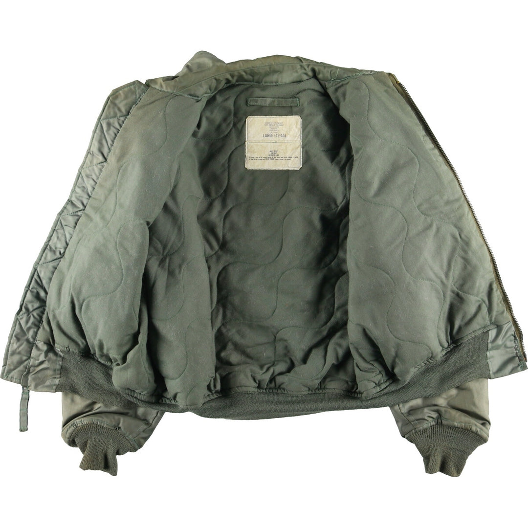Delivered in 1987, genuine US military CWU-45 polyamide Khaki type sage green Vintage Second Hand