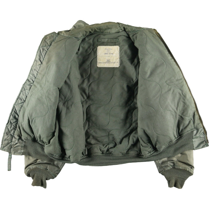 Delivered in 1987, genuine US military CWU-45 polyamide Khaki type sage green Vintage Second Hand
