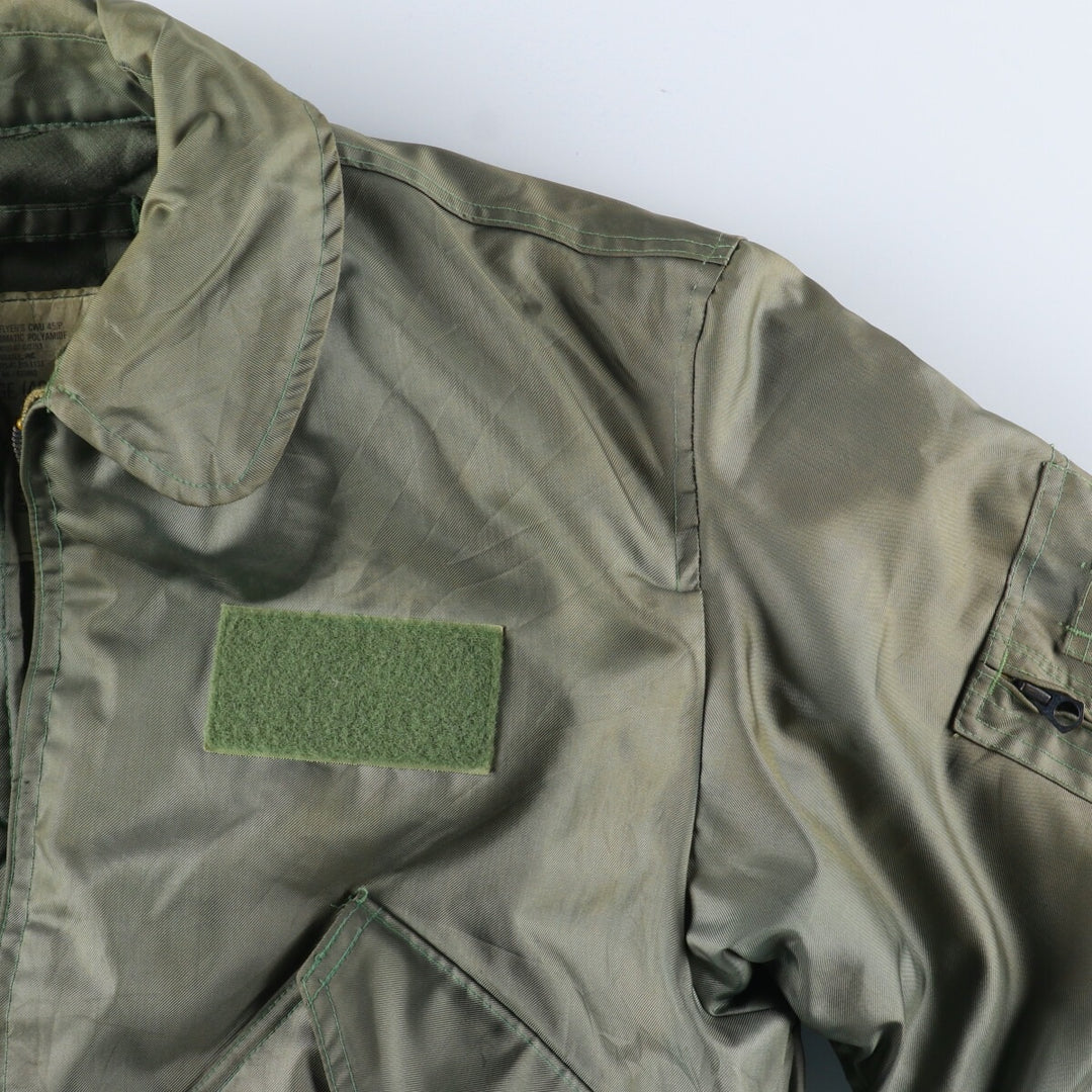Delivered in 1987, genuine US military CWU-45 polyamide Khaki type sage green Vintage Second Hand