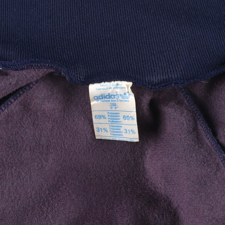 Vintage 70s-80'S adidas Jersey Track Jacket Made in the UK Men's M polyester navy blue type Vintage Second Hand