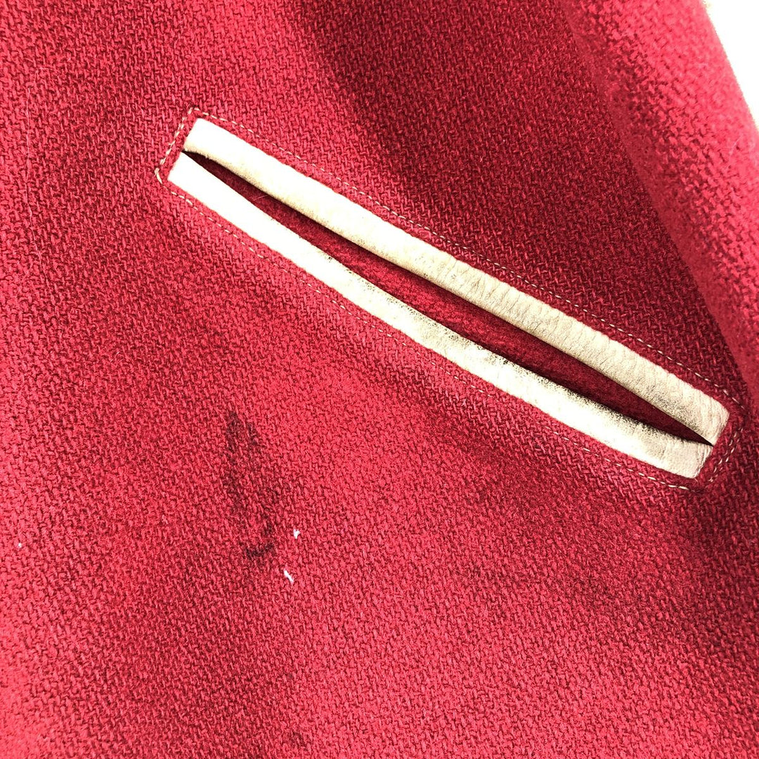 50's BUTWIN Collared Leather Sleeve Wool Stadium Jacket Award Jacket Varsity Jacket Men's XL Vintage /evb002738