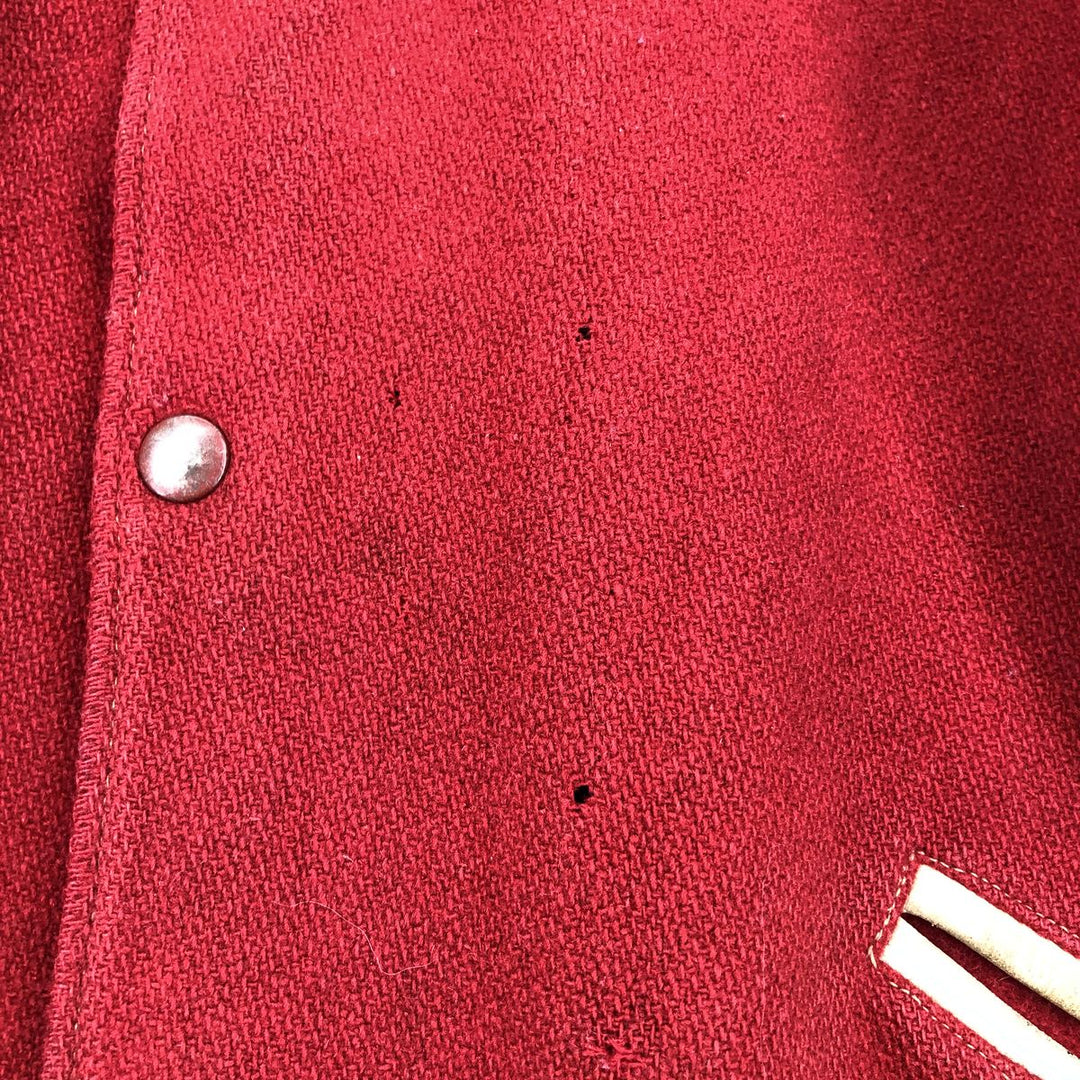 50's BUTWIN Collared Leather Sleeve Wool Stadium Jacket Award Jacket Varsity Jacket Men's XL Vintage /evb002738