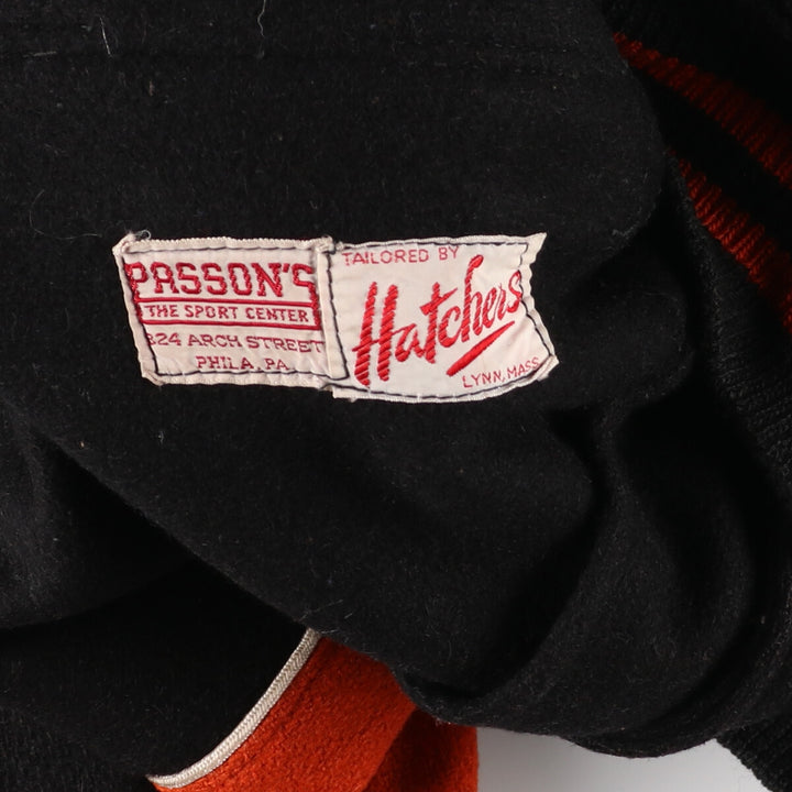 60'S Hatchers Wool Stadium Jacket Award Jacket Varsity Jacket Men's L Vintage /evb002739