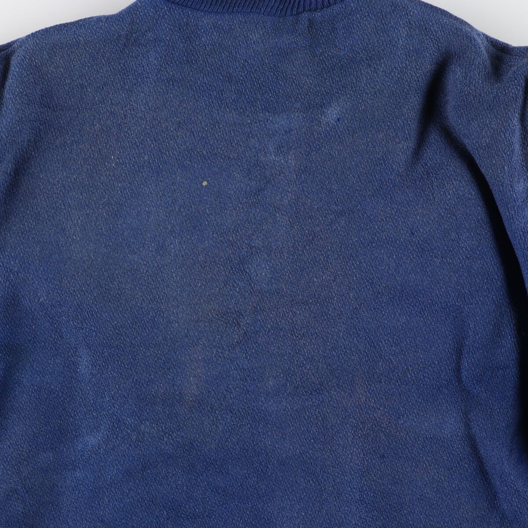 70'S DeLONG Leather Sleeve Wool Stadium Jacket Award Jacket Varsity Jacket Men's M Vintage /evb002752