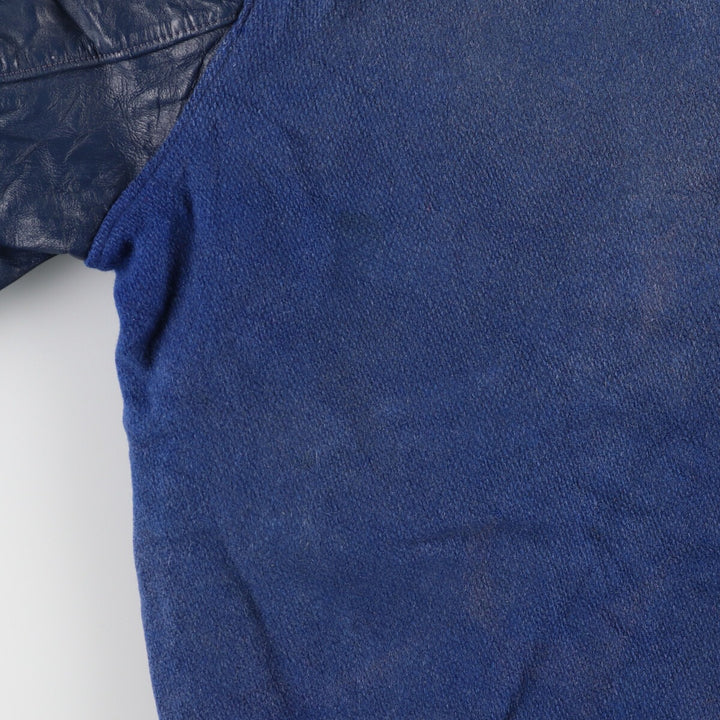 70'S DeLONG Leather Sleeve Wool Stadium Jacket Award Jacket Varsity Jacket Men's M Vintage /evb002752