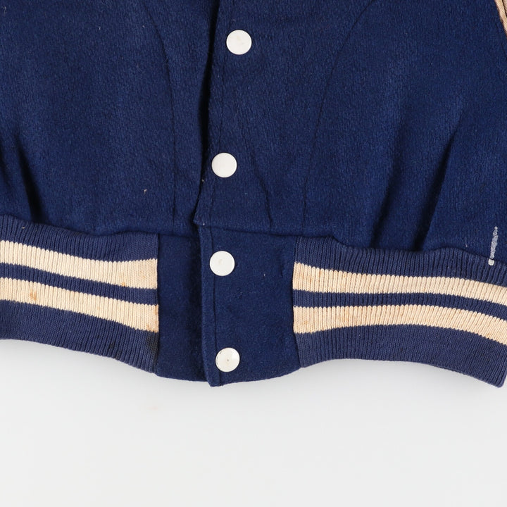 70's Empire Back Chain Embroidery Wool Varsity Jacket Award Jacket Made in USA Men's S /evb002755
