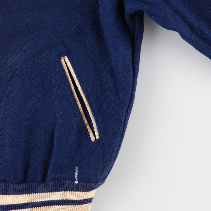 70's Empire Back Chain Embroidery Wool Varsity Jacket Award Jacket Made in USA Men's S /evb002755