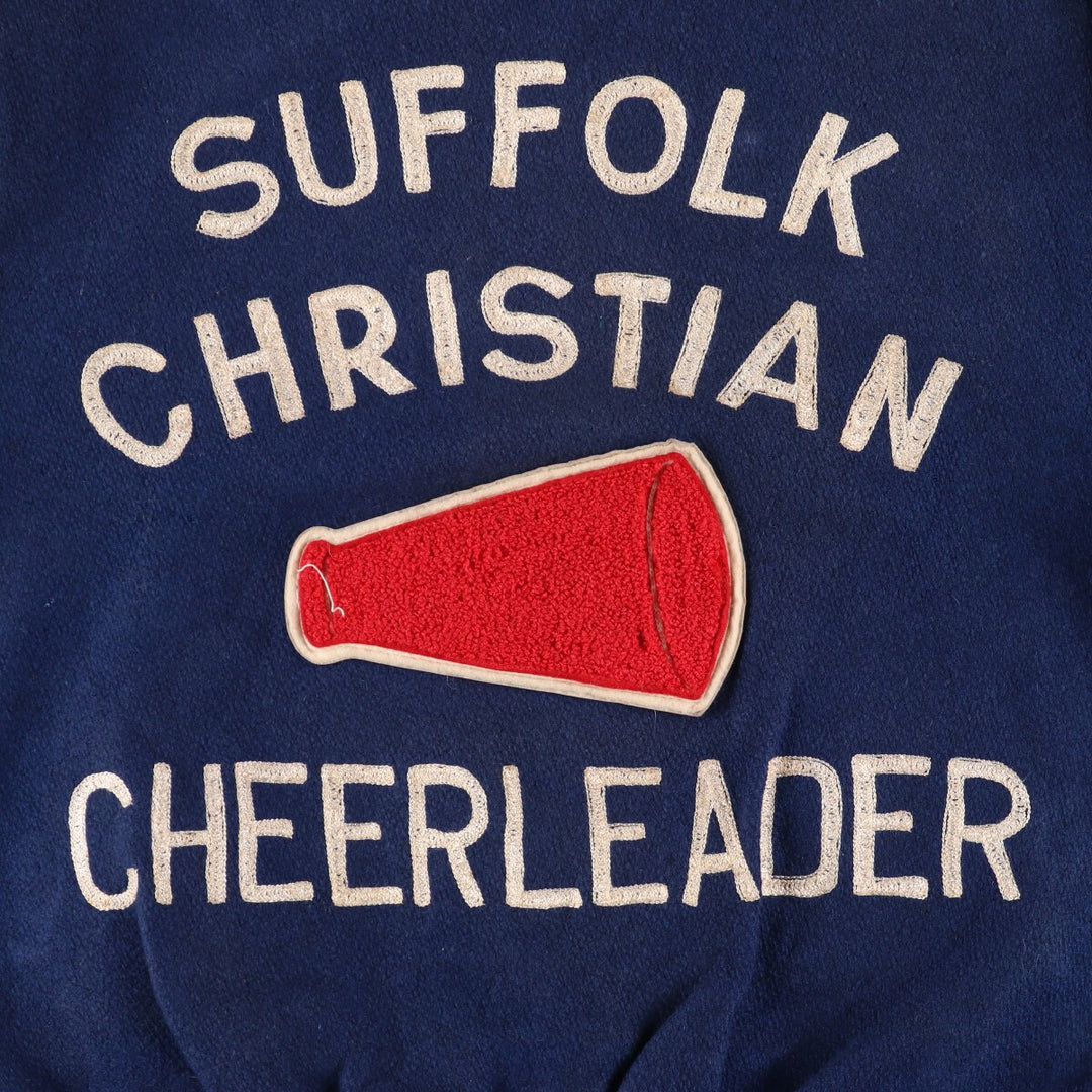 70's Empire Back Chain Embroidery Wool Varsity Jacket Award Jacket Made in USA Men's S /evb002755