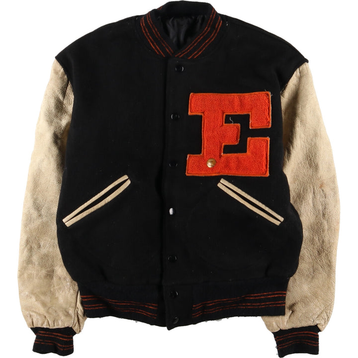 60s-70'S BUTWIN Leather Sleeve Wool Varsity Jacket Award Jacket Varsity Jacket Made in USA Men's M Vintage /evb002764