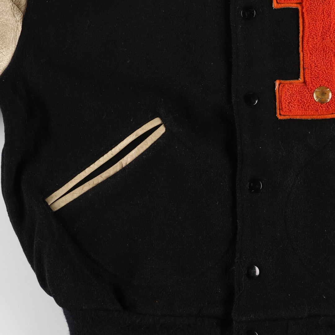 60s-70'S BUTWIN Leather Sleeve Wool Varsity Jacket Award Jacket Varsity Jacket Made in USA Men's M Vintage /evb002764