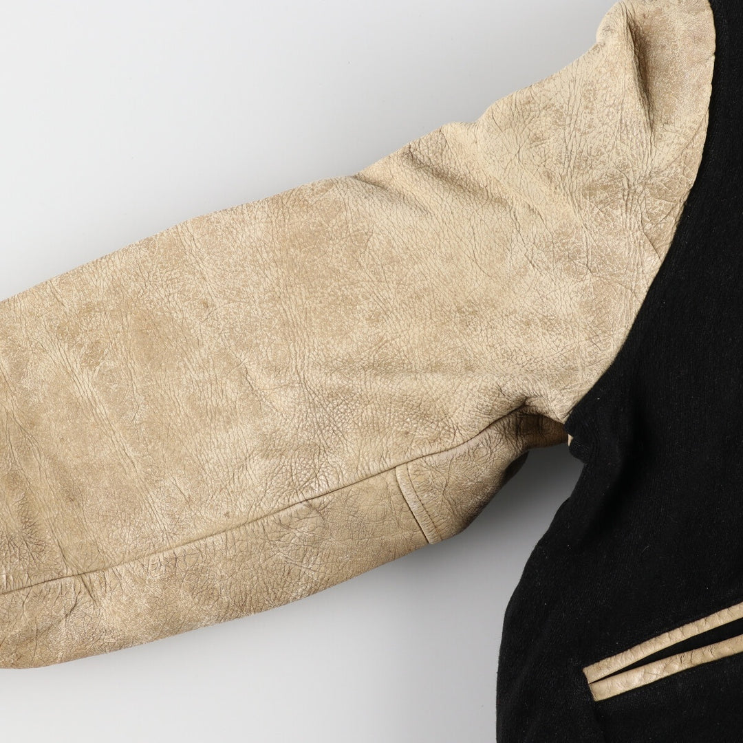 60s-70'S BUTWIN Leather Sleeve Wool Varsity Jacket Award Jacket Varsity Jacket Made in USA Men's M Vintage /evb002764