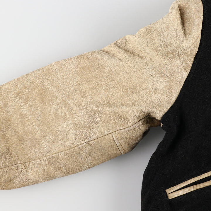 60s-70'S BUTWIN Leather Sleeve Wool Varsity Jacket Award Jacket Varsity Jacket Made in USA Men's M Vintage /evb002764