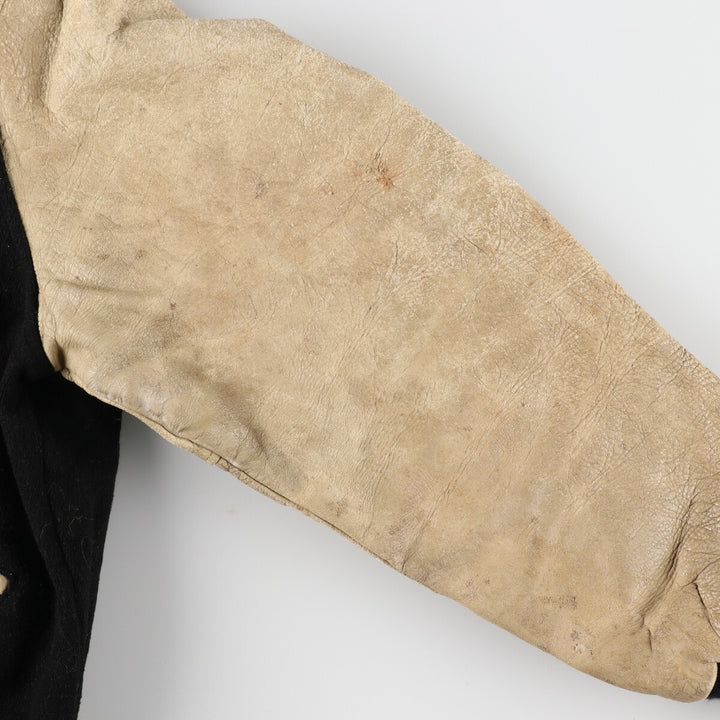 60s-70'S BUTWIN Leather Sleeve Wool Varsity Jacket Award Jacket Varsity Jacket Made in USA Men's M Vintage /evb002764