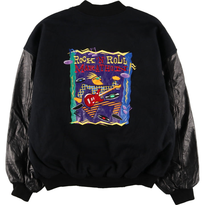 CREATIVE CUSTOM PRODUCTS Leather Sleeve Wool Varsity Jacket Award Jacket Varsity Jacket Men's XXL /evb002766