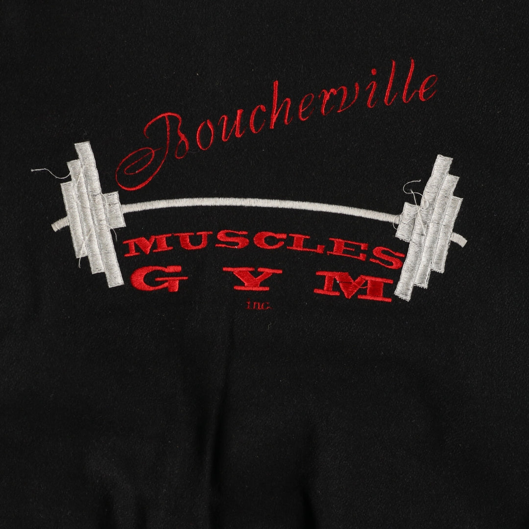 MR.JACKET Leather Sleeve Wool Stadium Jacket Award Jacket Varsity Jacket Made in Canada Men's S /evb002767