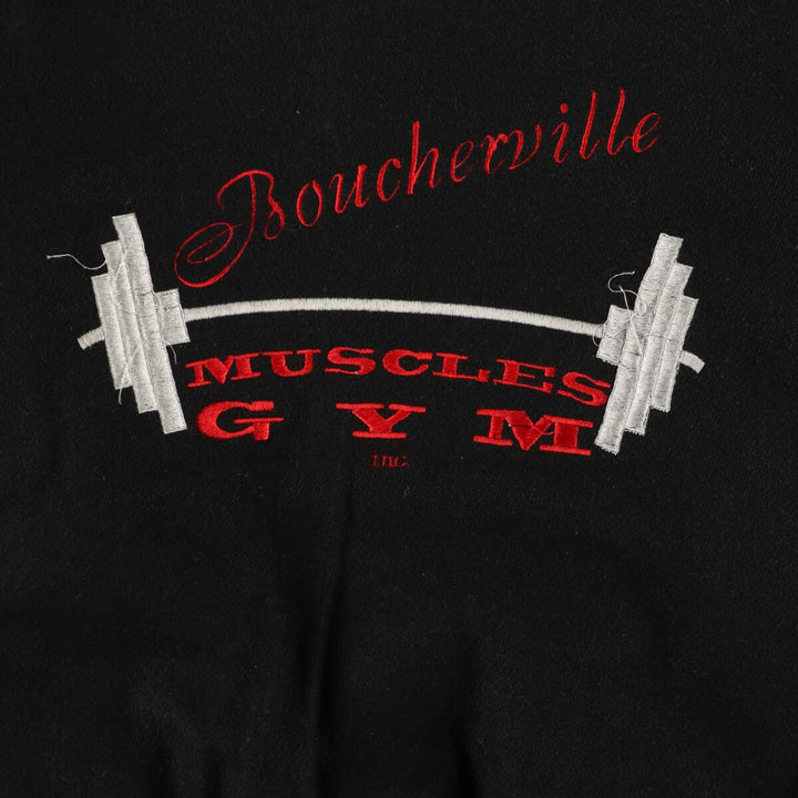 MR.JACKET Leather Sleeve Wool Stadium Jacket Award Jacket Varsity Jacket Made in Canada Men's S /evb002767