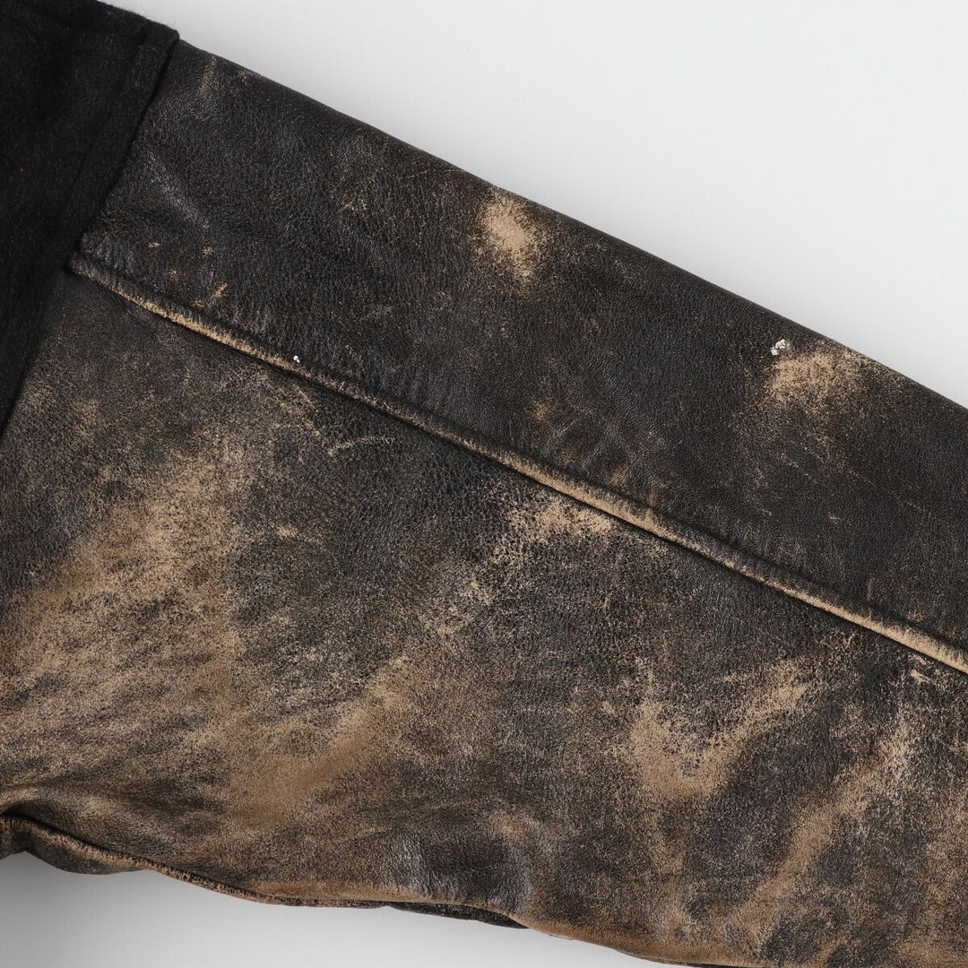 MR.JACKET Leather Sleeve Wool Stadium Jacket Award Jacket Varsity Jacket Made in Canada Men's S /evb002767