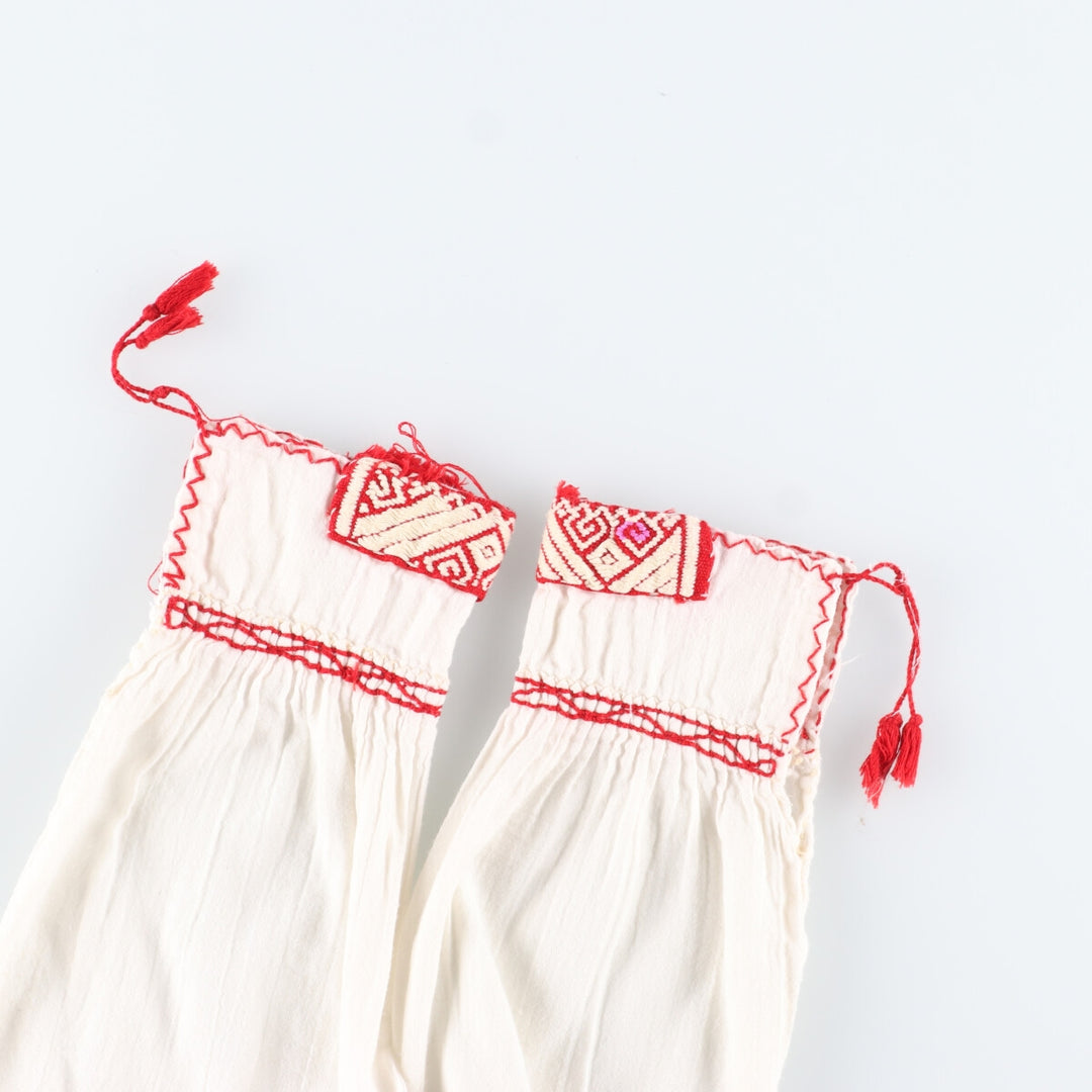 Larainsar Embroidered Three-Quarter Sleeve Flared Dress, Women's Size M unclear white type Vintage Second Hand