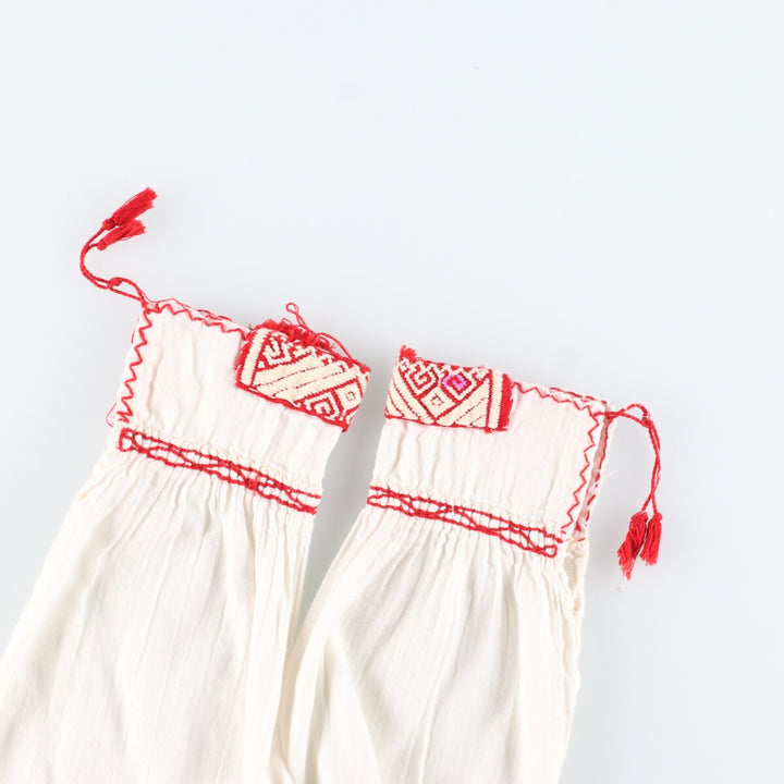 Larainsar Embroidered Three-Quarter Sleeve Flared Dress, Women's Size M unclear white type Vintage Second Hand